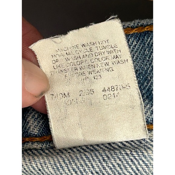 Vintage 90s Levi's 505 Orange Tab Acid Wash Jeans Made in Colombia 36x30 - Picture 4 of 5